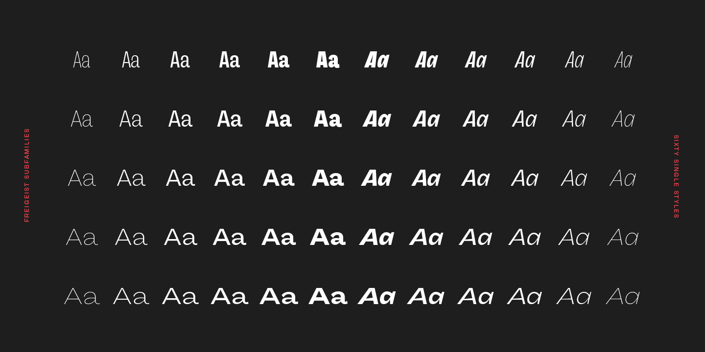 Пример шрифта Freigeist XCon Light Italic